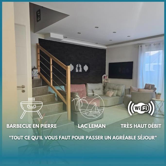 Villa Moderne, A 2 Pas Du Lac Leman Сие Екстериор снимка